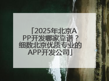 2025年北京APP开发哪家靠谱？细数北京优质专业的APP开发公司