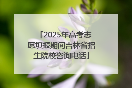 2025年高考志愿填报期间吉林省招生院校咨询电话