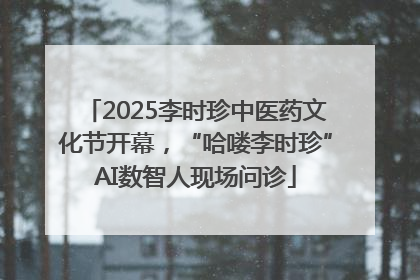 2025李时珍中医药文化节开幕，“哈喽李时珍”AI数智人现场问诊