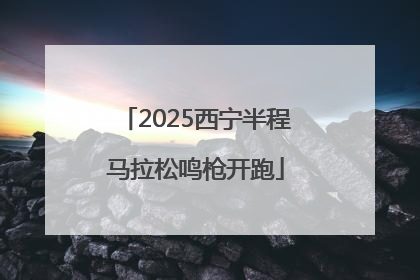 2025西宁半程马拉松鸣枪开跑