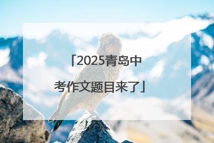2025青岛中考作文题目来了