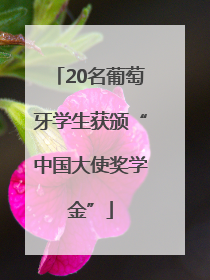 20名葡萄牙学生获颁“中国大使奖学金”