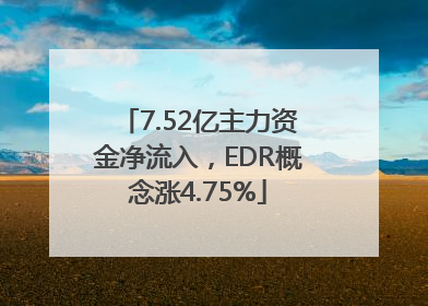 7.52亿主力资金净流入，EDR概念涨4.75%