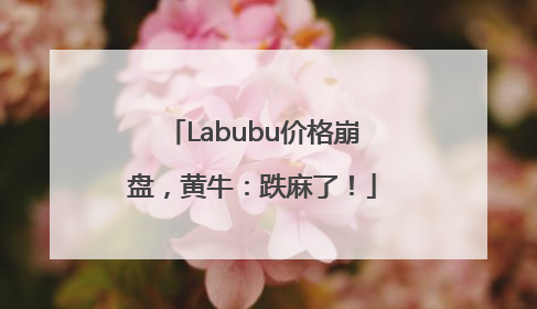 Labubu价格崩盘，黄牛：跌麻了！